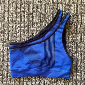 Fabletics Indy Seamless Sports Bra Royal Blue